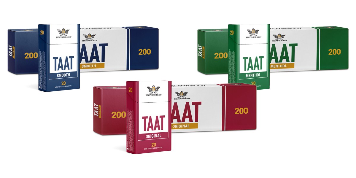 TAAT Original, Smooth and Menthol cartons